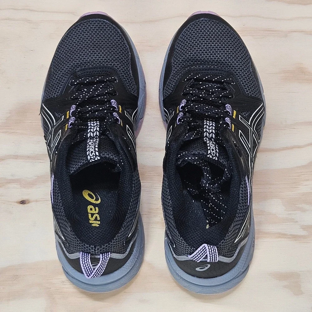 ASICS Gel-Venture 8 Womens Trail Running Shoes Black Purple 1012A708 Size 7.5